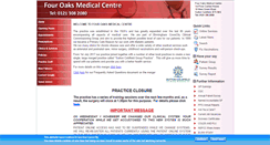 Desktop Screenshot of 4oaksmedicalcentre.co.uk
